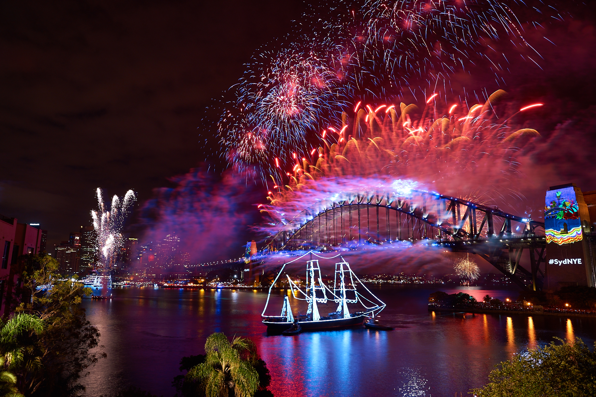 Happy New Year - Fireworks display